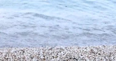 Sabahın köründe berrak bir deniz. Rahatlama ve sağlık hizmetleri