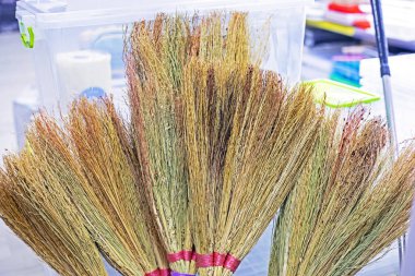 Banyo ve temizlik süpürgeleri için kullanılan dalların doğal arkaplanı