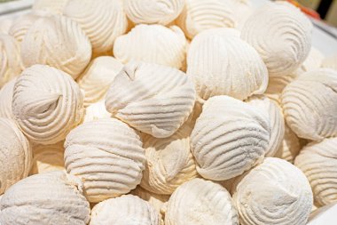 Pectin ile yapılmış doğal vanilyalı marşmelov. sağlıklı yiyecekler