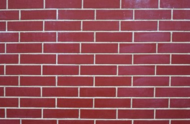 dekoratif kırmızı alçı yüzeyi tuğla işini taklit ediyor