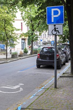 parking space for people with special needs in the city