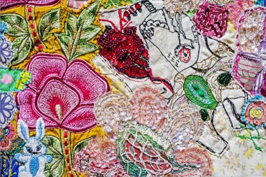 Çiçeklerle soyut desenli çiçek arkaplanı