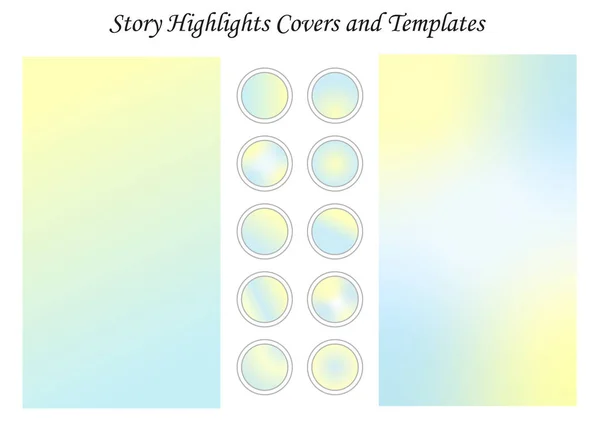 Coloured Templates Covers Blog Social Media Gradient Art — Stock fotografie
