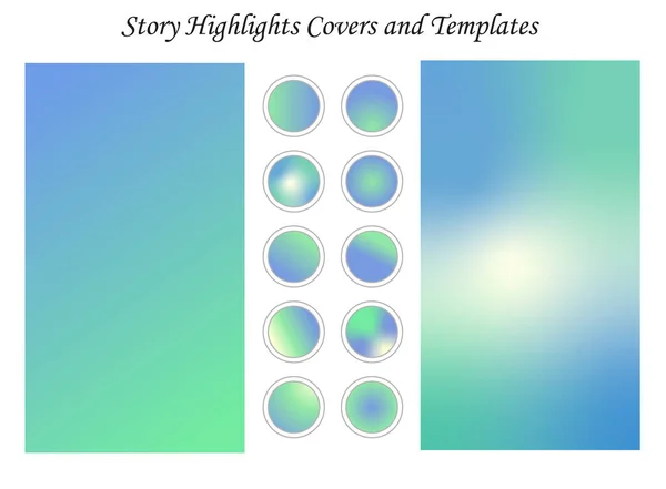 Coloured Templates Covers Blog Social Media Gradient Art — Photo