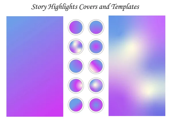 Coloured Templates Covers Blog Social Media Gradient Art —  Fotos de Stock