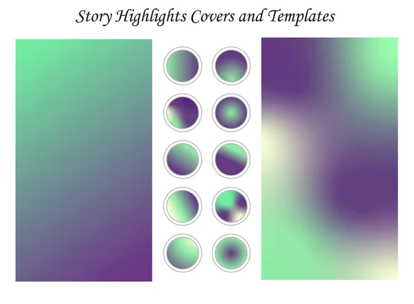 Coloured Templates Covers Blog Social Media Gradient Art — Foto de Stock