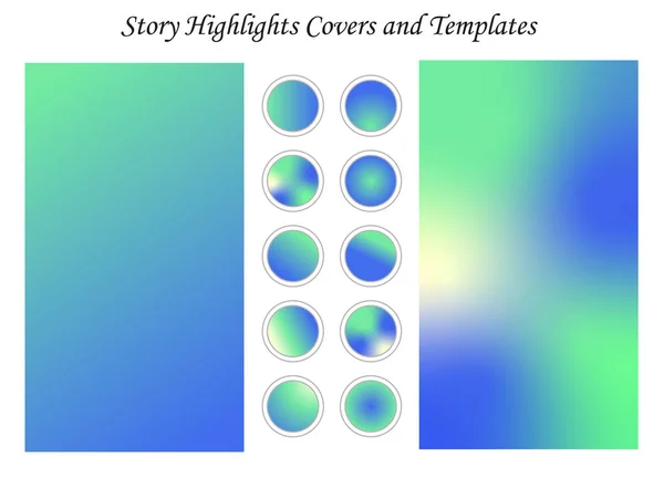 Coloured Templates Covers Blog Social Media Gradient Art — стоковое фото