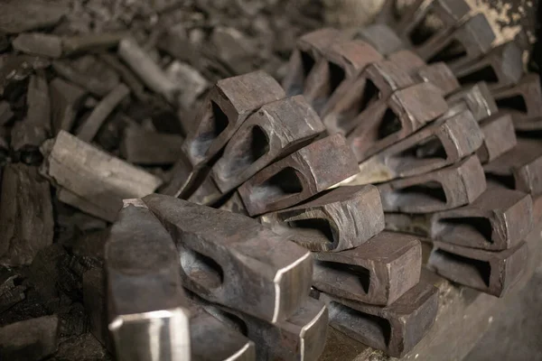 Blacksmith Tools Metal Blanks Privet Forge High Quality Photo — Stock Photo, Image