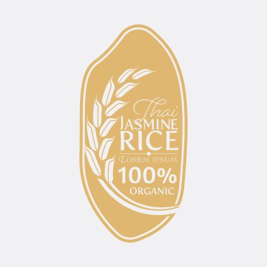 Paddy rice premium organik ürün logo taşıyıcı tasarımı