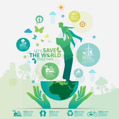 world environment day concept with eco icons