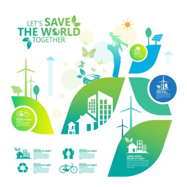 Ekoloji. Yeşil şehirler çevre dostu kavramlarda dünyaya yardımcı olur.