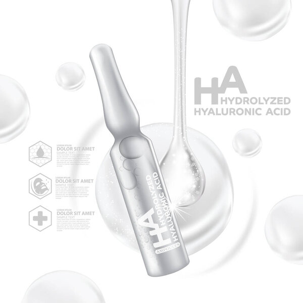 Hyaluronic acid ampoules Serum Skin Care Cosmetic