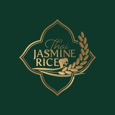 Paddy rice premium organik ürün logo taşıyıcı tasarımı