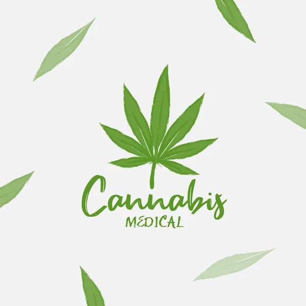 cannabis leaves logo vector template design illustration