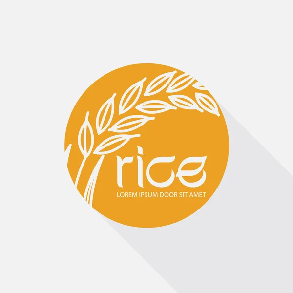 Icône Vectorielle Logo Pour Les Entreprises Riz Riz Design Plat — Photo