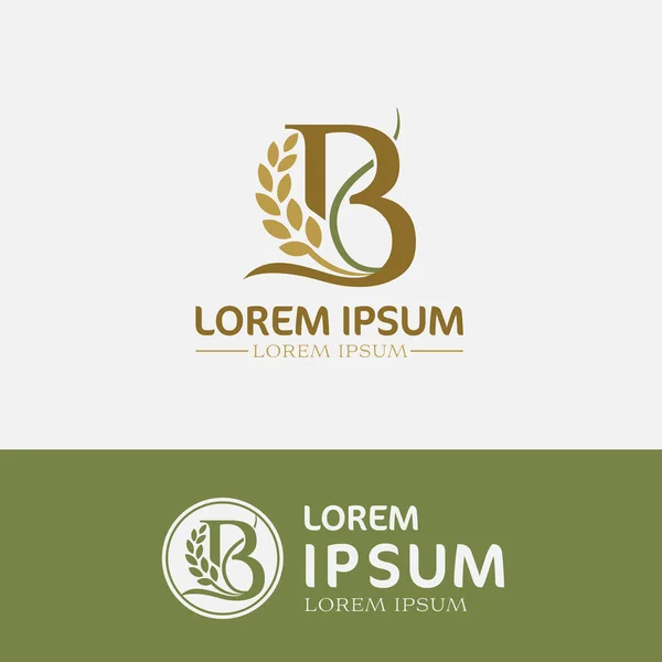 Вектор Дизайна Логотипа Сельскохозяйственной Пшеницы Концепция Векторного Дизайна Пшеничной Фермы — стоковое фото