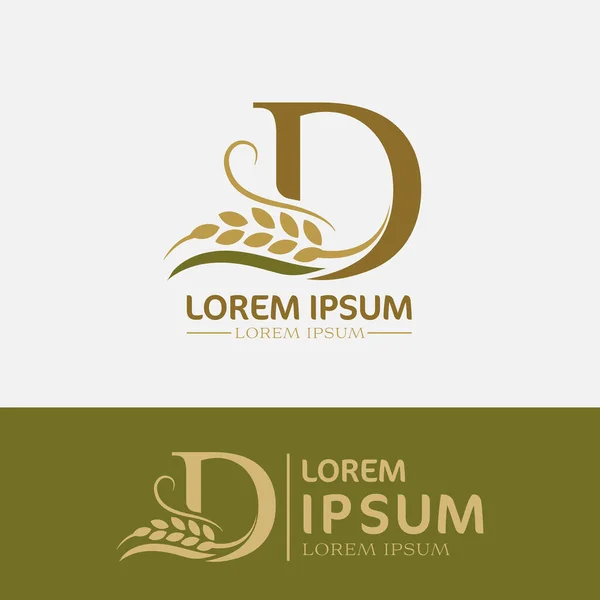 Буква Логотип Искушает Дизайн Логотипа Сельского Хозяйства Фермы Сельского Хозяйства — стоковое фото