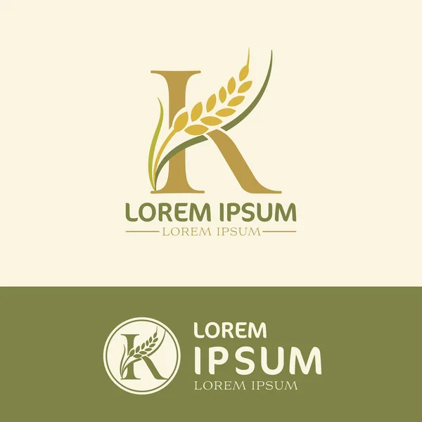 Дизайн Логотипа Пшеницы — стоковое фото