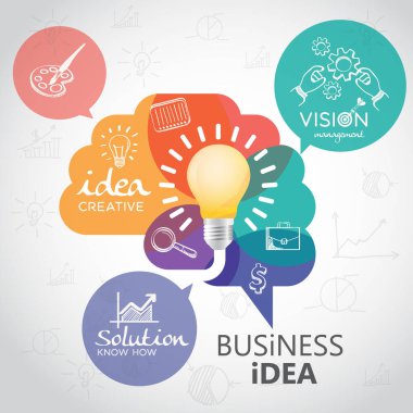 Beyaz arka plan, vektör çizim üzerinde iş tasarımı.