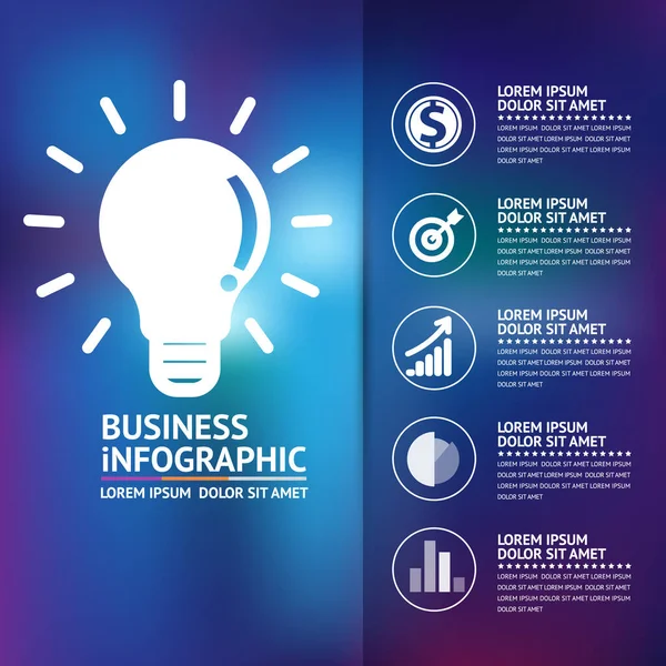 Business Infographic Design Template Colorful Illustration Copy Space — Stock Photo, Image