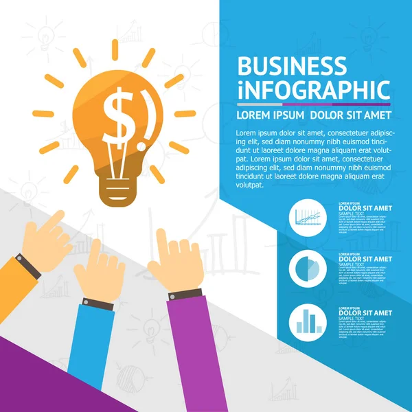 Business Infographics Design Vector Illustration Eps Gráfico — Fotografia de Stock