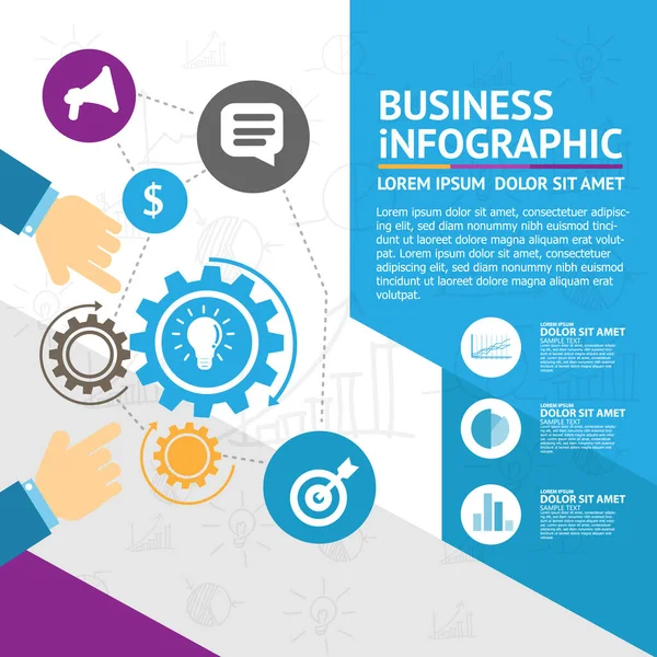 Geschäftsinformationsgrafik Vorlage Vektorillustration — Stockfoto