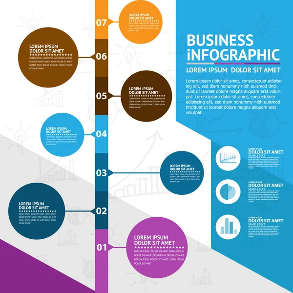Elementos Infográficos Modernos Para Negócios Ilustração Vetorial Utilização Website Design — Fotografia de Stock