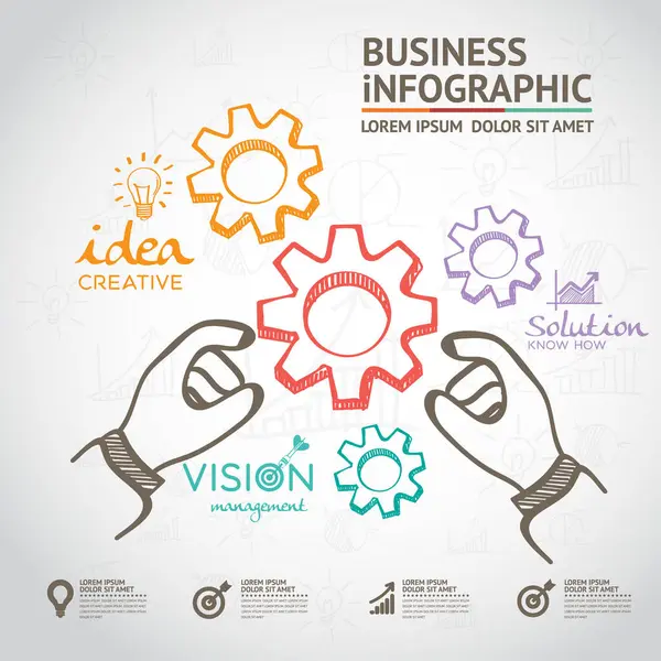 Business Concept Met Infografische Opties Pictogrammen Vectorillustratie — Stockfoto
