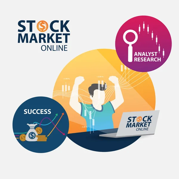 Conceito Mercado Ações Com Pessoas — Fotografia de Stock