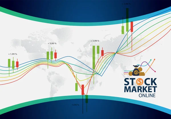 Mercato Azionario Grafico Negoziazione — Foto Stock