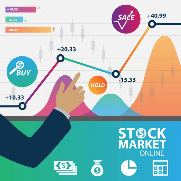 Grafico Del Mercato Azionario Freccia — Foto Stock