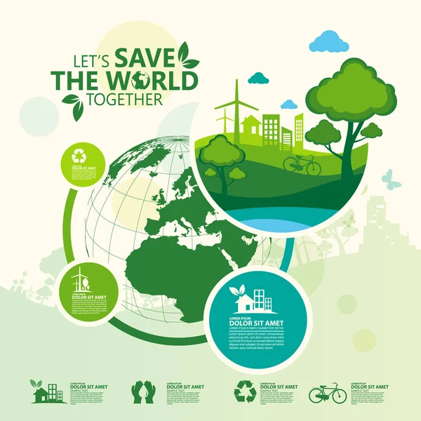 Cartel Del Día Mundial Ecología — Foto de Stock