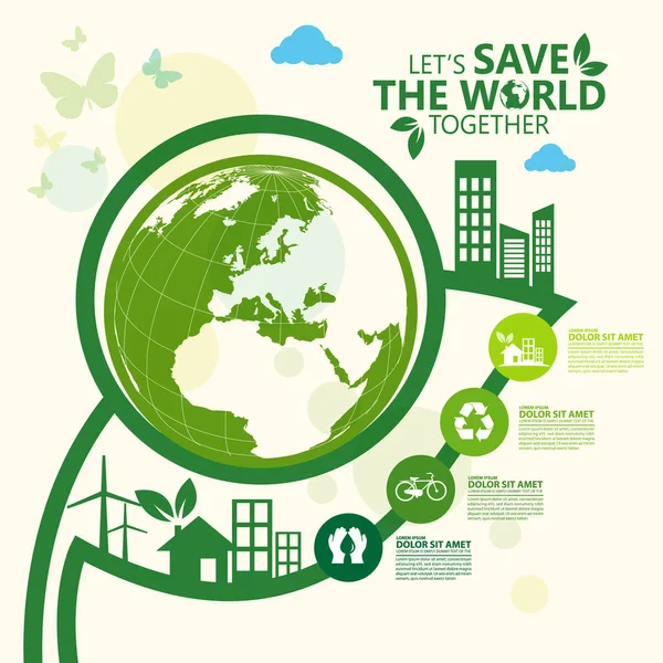 Ecologia Verde Salvare Terra — Foto Stock
