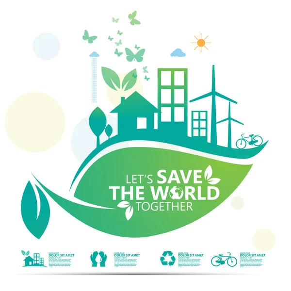 World Environment Day Banner Vector Illustration — Stock Photo, Image