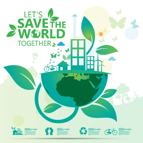 Světový Den Životního Prostředí Ekologie — Stock fotografie