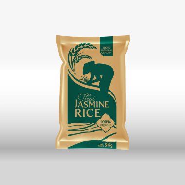 Paddy rice premium organik ürün logo taşıyıcı tasarımı