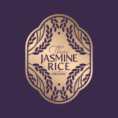 Paddy rice premium organik ürün logo taşıyıcı tasarımı