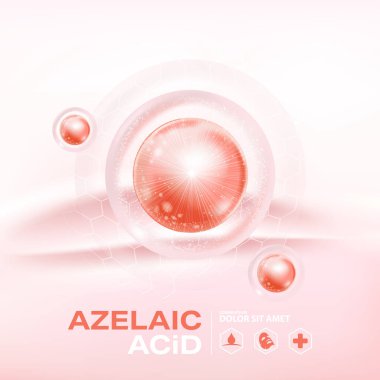 Azelaic Acid  concept design for Skin Care Cosmetic poster, banner design clipart