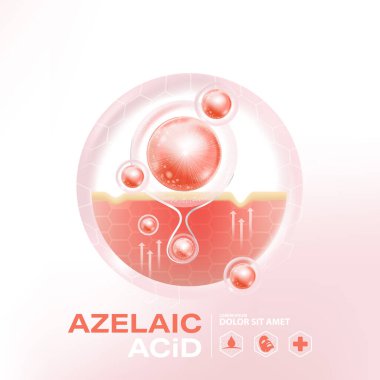Cilt Bakımı Kozmetik posteri ve pankart tasarımı için Azelaic Acid tasarımı