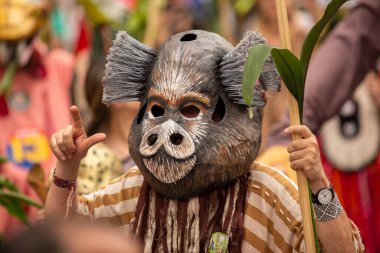 Loule, Portekiz-Şubat 2018: Dünyadaki Ölü Festivali Karnavalı