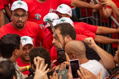 SO PAULO (SP), 10-29-2022 Lula, Alckmin ve Haddad Av 'da bir yürüyüşe katıldılar. Paulista, SP, bu Cumartesi öğleden sonra (29) ve eski Uruguay Cumhurbaşkanı Jos Mujica 'nın özel katılımıyla