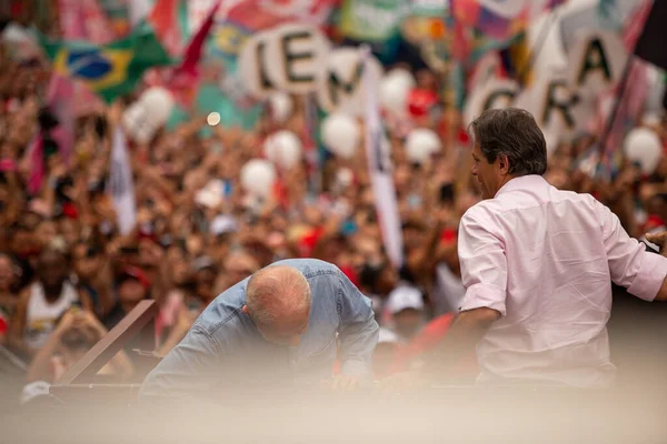 Stock image SO PAULO (SP), 10-29-2022 Lula, Alckmin and Haddad participate in a march on Av. Paulista, SP, this Saturday afternoon (29) and with special participation of former Uruguayan President Jos Mujica