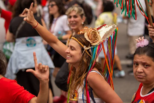 Paulo 2022Lula Alckmin Und Haddad Nehmen Einem Marsch Paulista Diesen — Stockfoto