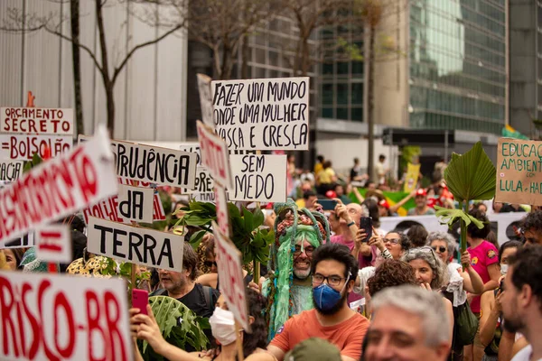 Tehát Paulo 2022Lula Alckmin Haddad Részt Vesz Egy Felvonuláson Paulista — Stock Fotó