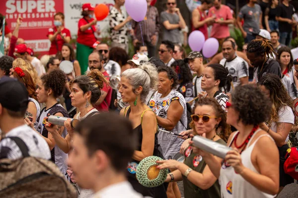 Paulo 202Lula Alckmin Haddad Yapılan Yürüyüşe Katıldılar Paulista Cumartesi Öğleden — Stok fotoğraf