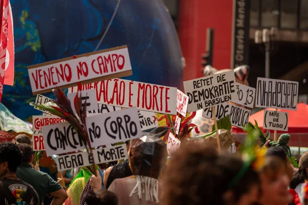 Paulo 2022 Lula Alckmin Haddad Nemen Deel Aan Een Mars — Stockfoto
