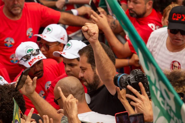 Paulo 2022 Lula Alckmin Och Haddad Deltar Marsch Mot Paulista — Stockfoto