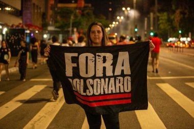 SO PAULO (SP), 10 / 30 / 2022Bu Pazar gecesi Avenida Paulista 'da toplanan seçmenler, Luiz Incio Lula da Silva' nın (PT) cumhurbaşkanlığına zaferini kutladı..