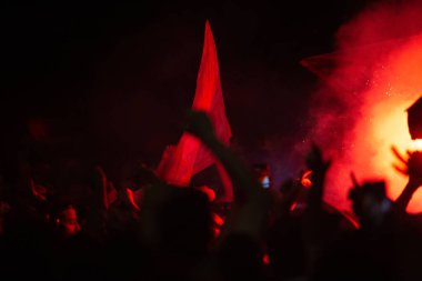 SO PAULO (SP), 10 / 30 / 2022Bu Pazar gecesi Avenida Paulista 'da toplanan seçmenler, Luiz Incio Lula da Silva' nın (PT) cumhurbaşkanlığına zaferini kutladı..