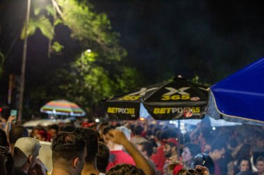 SO PAULO (SP), 10 / 30 / 2022Bu Pazar gecesi Avenida Paulista 'da toplanan seçmenler, Luiz Incio Lula da Silva' nın (PT) cumhurbaşkanlığına zaferini kutladı.. 